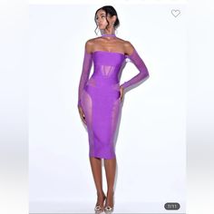 Materials: Bandage / Stretch Mesh Length: Approx 47.6inch / 121cm Stretch Factor: Low Stretch Model Is Wearing A Size Xxs (Us-0) Model Is 5'9½'' Clean: Dry-Clean Only Color May Vary Due To Lighting On Images. The Product Images (Without Model) Are The Closest To The True Color Of The Product. Miss Circle, Long Sleeve Bandage Dress, Tie Dye Jumpsuit, Bandage Midi Dress, Maxi Dress Cocktail, Sparkly Dress, Mesh Long Sleeve, Dress With Cardigan, Trending Dresses