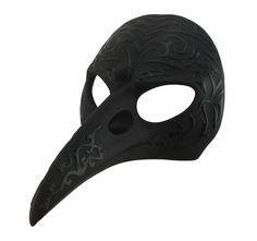 a black masquerade mask on a white background