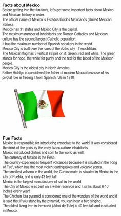 the mexican flag is shown in this document