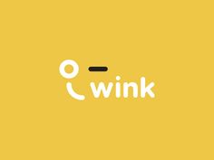 the word wink is written in white on a yellow background