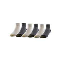 With a low-key design that sits just above your hiking shoes, these socks are a staple in your adventure closet. They're made with AquaFX fibers that work hard to wick away sweat while a cushioned sole helps reduce fatigue. Made with REPREVE, the world's leading recycled fiber, and finished with the signature GOLDTOE feature: a reinforced toe cap spun with gold. Size: Shoe Size: 6-12.5.  Color: Multicolor.  Gender: male.  Age Group: adult. Cheap Casual Moisture-wicking Socks, 6 Pack, Key Design, 6 Packs, Hiking Shoes, Low Key, Mens Socks, Socks, Cushions