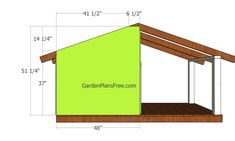 a shed with the measurements for it to be built