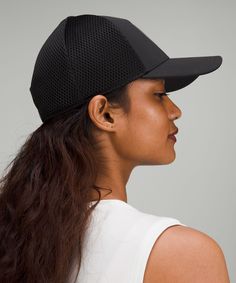 A good hat is hard to find, so we made one. With a soft, breathable mesh back, you'll want to wear this trucker hat every day of the week. Designed for On the Move. Adjustable back closure tucks into a secret garage and helps you customize your fit. 'Spot clean', 'Do not wash', 'Do not bleach', 'Do not tumble dry', 'Do not iron', 'Do not dry clean', 'Imported'. Inner front center panel: 58% Nylon, 27% Polyester, 9% Lycra elastane, 6% X-static nylon. Sweat band: 58% Nylon, 27% Polyester, 9% Lycra One Size Mesh Back Baseball Cap, Lightweight Mesh Snapback Trucker Hat, Baseball Cap With Mesh Back And Curved Bill, Breathable Mesh Baseball Cap One Size, Mesh Snapback Hat One Size, One Size Mesh Back Baseball Cap With Curved Bill, Mesh Visor Trucker Hat With Mesh Back, Lightweight Mesh Snapback Cap, Curved Brim Mesh Hat With Breathable Mesh