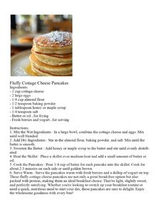 a recipe for pancakes with powdered sugar on top