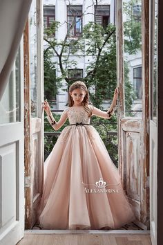 Silver 3121 | alexandrina Girls Communion Dresses, Girls Bridesmaid Dresses, Princess Flower Girl Dresses, Princess Flower, First Communion Dress, Tulle Bridesmaid Dress, First Communion Dresses, Gowns For Girls, Communion Dresses