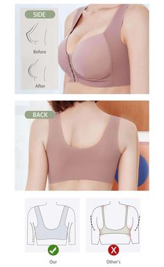 Introducing this chic Front Fastening Bra - Wire Free! Say goodbye to the hassle of traditional bras with this innovative design that combines comfort and convenience. With a front closure, this bra is easy to put on and take off, making it perfect for those with limited mobility or dexterity. The wire-free construction ensures all-day comfort, while still providing the support you need. Whether you're looking for a bra that's easy to wear or simply want to upgrade your lingerie collection, this Front Fastening Bra - Wire Free is the perfect choice. Experience the ultimate in comfort and style today! Specifications Bra Style: Push Up Material: Spandex Material: Nylon Support Type: Wire Free Cup Shape: Three Quarters(3/4 Cup) Closure Type: Front Closure Style: Sexy Item Type: Bras Mold Cup Front Closure Bras, Front Fastening Bras, Best Bra, Armpit Fat, Most Comfortable Bra, Front Closure Bra, Rosy Brown, Comfortable Bras, Seamless Bra