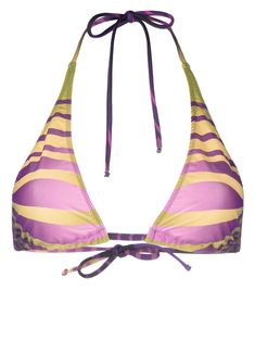 Summer Pool Printed Halter Top, Printed Halter Top For Poolside, Beachwear Style, Printed Triangle Halter Top For Beach, Summer Tropical Print Triangle Halter Top, Tropical Print Triangle Halter Top For Beachwear, Printed Halter Top For Pool, Multicolor Triangle Halter Top For Vacation, Multicolor Triangle Top Halter For Beachwear, Sea Clothes