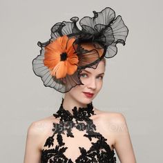 [AU$ 38.00] Ladies' Beautiful Cambric/Feather With Feather Fascinators (196154304) Costume Carnaval, Boho Festival Fashion, Kentucky Derby Party, Tea Party Hats, Fascinator Headband, Elegant Hats, Kentucky Derby Hats, Feather Fascinators, Derby Party