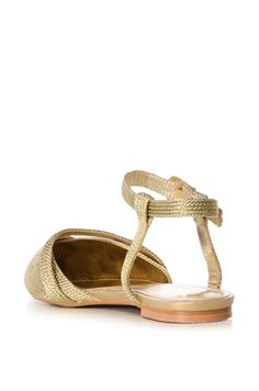 Channel your inner goddess with The AZALEA WANG Petra Gold Flat. This espadrille-inspired flat features a woven metallic textile upper, a pointed toe silhouette, a cut out accent, and a strappy wrap-around ankle band. Complete with a metallic faux leather sole and a faux gold buckle closure. Style with flowing maxi skirts for an effortless look. (all measurements are approximate from size 6) - Woven Textile Upper - PU Lining - Rubber Outsole - Pointed Toe - Imported Product ID: 386297 Azalea Wang, Inner Goddess, Gold Flats, Maxi Skirts, Espadrilles, Cut Out, Faux Leather, Buckle, Size 6