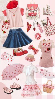 Strawberry Shortcake Outfits, Silly Clothes, Strawberry Shortcake Characters, Space Outfit, Diy Bow, School Outfit, Cute Tattoos, Aesthetic Outfits, Birthday Outfit