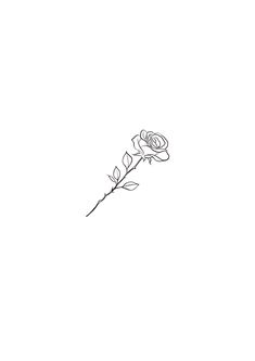 a single rose is shown in the middle of a line art drawing, it appears to be black and white