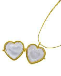 Pippa Small Designs Small Crystal Heart Locket Necklace 18k gold Crystal Locket style Gold halo Gold cord Lobster claw clasps Each unique piece is individually hand-crafted and so may vary ever so slightly from the image featured Luxury Heart Pendant Jewelry With Lobster Clasp, Interchangeable Yellow Gold Jewelry Gift, Luxury Adjustable Heart-shaped Jewelry, Luxury Heart-shaped Jewelry With Detachable Pendant, Luxury Locket Necklace For Valentine's Day, Luxury Heart Shaped Locket Jewelry, Luxury Heart Necklace With 17 Jewels As Gift, Luxury Heart-shaped Locket Jewelry, Heart-shaped Yellow Gold Necklace With Detachable Pendant