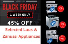 the black friday sale is now on at select luus and zanusi appliances