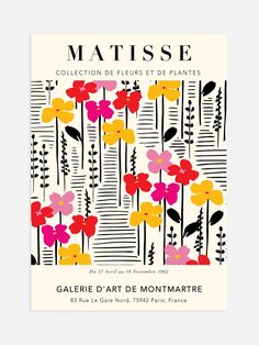 a book with flowers on it and the title matissee collection de fermes de plantes