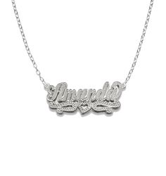 "This Necklace is a great present for everyone! It's a customized necklace. You can add name or any word. The necklace is going with rolo chain (16\", 18\", 20\"). The approximate weight is: - 6gr in Large size - 5gr in Small size The nameplate necklace available in 2 sizes: - 45mm (1.75\") length x 17mm (0.60\") height - 35mm (1.30\") length x 15mm (0.50\") height  Order this perfect personalized necklace today!" Customized Necklace, Nameplate Necklace, Rolo Chain, Custom Necklace, Personalized Necklace, Name Plate, Name Necklace, Necklace Etsy, Etsy Accessories