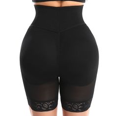 This sheer double compression shaper is made from a breathable fabric, providing comfort when worn and support with lifting your butt. This high waist shaper is designed with the new 360 Omni hip wrapping pads, which adds volume to both the butt and hips. This shaper also features an attached adjustable waist cincher to support with shaping and trimming down your waistline. Colors: Black & Beige Material: 90% polyester 10% spandex Double Compression Hook closure Hip Pads Thigh Trimmer Update: Th Black Sculpting Shapewear With Built-in Shorts, Stretch Black Shapewear With Built-in Padding, Black Compressive Shapewear With Built-in Padding, Black Shapewear With Built-in Shorts And Sculpting Fit, Black Sculpting Shapewear For Workout, Black Compression Shapewear With Wide Waistband, Compressive Black Shapewear With Wide Waistband, Black Nylon Workout Shapewear, Supportive Stretch Black Shapewear