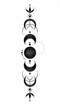 a black and white drawing of three circles with arrows in the middle, on a white background