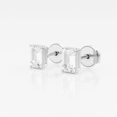 There's nothing more versatile than a pair of classic stud earrings. We love these princess cut lab grown diamond studs for every occasion, be it zoom meetings, brunch with friends or quiet evening dinner with your beau. Pick the size and color best suited to your ears in the color of gold that you fancy. Diamond White Emerald Cut Diamond Earrings, Diamond White Moissanite Emerald Cut Earrings, Emerald Cut Diamond White Earrings In Fine Jewelry Style, Diamond White Emerald Cut Fine Jewelry Earrings, Timeless Emerald Cut Diamond White Earrings, Emerald Cut Diamond White Earrings Fine Jewelry, Emerald Cut Diamond White Fine Earrings, Diamond White Cubic Zirconia Emerald Cut Earrings, Emerald Cut Cubic Zirconia Diamond White Earrings