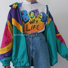 80s Aesthetic Outfits Colorful, Neon Core Outfit, Hyper Pop Aesthetic Outfit, Colorful Vintage Aesthetic Outfits, Colorcore Outfit, Arcadecore Aesthetic Outfit, 80s Aesthetic Retro Outfits, Colorful 80s Outfits