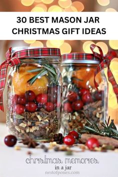 mason jar christmas gift ideas with text overlay