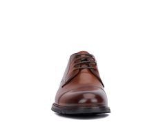 The Emerson dress oxford is an essential addition to your wardrobe. With its sleek leather upper and stylish perforated captoe design, this shoe is the perfect complement to any dress attire in your collection. Leather upper, Lace up closure, Round toe, Leather, Cotton footbed, Rubber outsole | Men's Vintage Foundry Co Emerson Dress Oxford Shoes in Cognac Size 10 Cognac Wingtip Oxfords For Semi-formal Occasions, Semi-formal Brown Oxfords With Perforated Toe Box, Semi-formal Leather Oxfords In Cognac, Masculine Brown Oxford Dress Shoes, Brown Synthetic Slip-on Oxfords, Oxford Dress, Oxford Dress Shoes, Dress Attire, Cognac