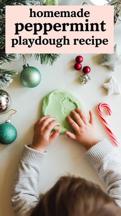 Peppermint Playdough Recipe Peppermint Playdough, Winter Activity, Holiday Magic, Sweet Scents, Winter Activities, A Holiday, Favorite Holiday, Soft Textures