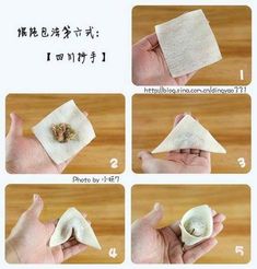 instructions on how to fold an origami paper napkin into a flower with pictures