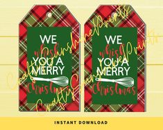 we wish you a merry christmas gift tags with the words, we wish you a merry christmas