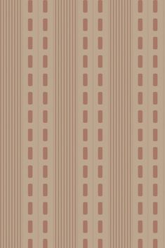 a brown and beige striped wallpaper with small dots on the bottom half of it