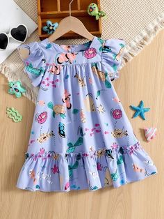 Kid Dress, Shein Kids, African Dresses For Kids