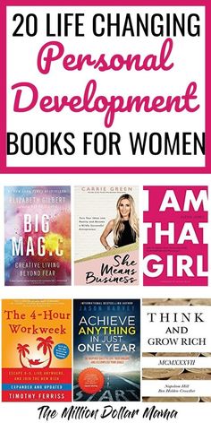 books for women with the title 20 life changing personal development books for women