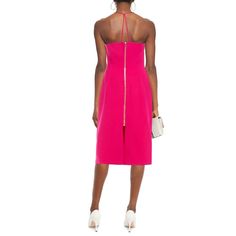 DressStretch-crepeZip fastening through backFront and back slitStretchy fabricMid-weight fabricMachine wash or dry cleanImported67% Polyester 29% Viscose 4% Elastane Chic Fitted Midi Dress With Cutaway Shoulders, Sleeveless Midi Dress With Structured Boning For Cocktail, Sleeveless Cocktail Midi Dress With Structured Boning, Spring Cocktail Midi Dress With Structured Boning, Chic Midi Dress With Cutaway Shoulders For Night Out, Midi Dress With Straight Neckline And Back Zipper, Chic Crepe Mini Dress For Party, Spring Cocktail Midi Dress With Back Zipper, Midi Dress With Structured Shoulders For Dinner