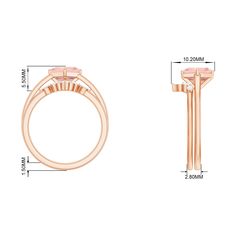 an image of a rose gold ring size guide