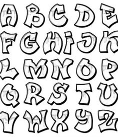 the alphabet is drawn with black marker on white paper