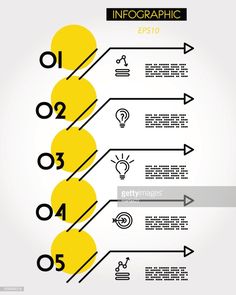 info graphics with arrows and numbers