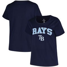 Celebrate your unwavering Tampa Bay Rays fandom with the Profile Women's Navy Tampa Bay Rays Plus Size Arch Logo T-shirt. Crafted from soft cotton, this T-shirt proudly displays the iconic Tampa Bay Rays Arch Logo, showcasing your unwavering allegiance to the team. Whether you're cheering from the stands or simply showing your support, this T-shirt is the perfect way to represent the Tampa Bay Rays in style. Tampa Bay Rays Logo, Rays Logo, Arch Logo, Female Profile, Tampa Bay Rays, Navy Women, Logo T Shirt, Tampa Bay, Team Spirit