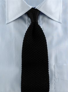 Black Standard Tie For Business Casual, Black Suit And Tie Accessories For Business Casual, Elegant Black Ties For Business Casual, Elegant Black Business Casual Ties, Ben Silver, Silver Silk, Silk Knit, The Right Stuff, Knit Tie