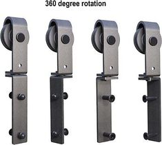 four different types of door handles and latches with the numbers 3, 4, 5,