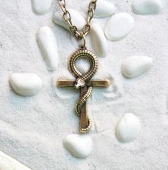 Egypt Handmade Bronze Snake Ankh Pendant Necklace Ancient Treasures Ancientreasures Viking Odin Thor Mjolnir Celtic Ancient Egypt Norse Norse Mythology Egypt Jewelry, Serpent Tattoo, Necklace Tattoo, Ankh Pendant, Cross Tattoo Designs, Exotic Jewelry, Handmade Pendant Necklace, The Resurrection, Egyptian Jewelry