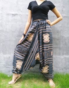 "The harem style trousers made from cotton fabric 100%with an elasticated smock waist and ankles they provide a comfortable lightweight fit, perfect for casual wear, festivals, yoga, holidays as well as pairing with a plain top to get that popular look. D I S C O U N T & P R O M O T I O N ❤ Buy 2 or more items, get 10% off ❤ Buy 4 or more items, get 15% off ENTER the coupon code: IYARA015 ❤ Buy 6 or more items, get 15% off ENTER the coupon code: IYARA020 PLEASE NOTE I can not apply a discoun Cotton Hippie Harem Pants For Yoga, Festival Wide Leg Harem Pants With Elastic Waistband, Baggy Cotton Harem Pants Ankle-length, Bohemian Cotton Harem Pants With Relaxed Fit, Cotton Wide Leg Harem Pants For Festival, Baggy Cotton Ankle-length Harem Pants, Hippie Harem Pants With Elastic Waistband, Festival Harem Pants With Elastic Waistband, Festival Harem Pants With Loosely Fitted Hips