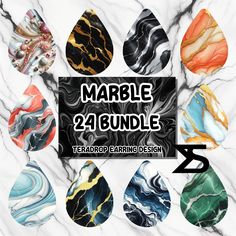 marble easter eggs with the text marble 24 bundle on them in different colors and sizes