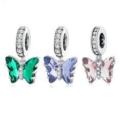 This beautiful butterfly charm is individually handcrafted with 100% 925 sterling silver and sparkling CZ, it will fit Pandora and other European styles charm bracelets, bangles, and necklaces, a perfect gift for any occasion. Condition: Brand new, high quality Material: 925 Sterling Silver, CZ Quantity: One piece (bracelet or chain is not included) Please visit our shop for more savings: https://www.etsy.com/shop/CharmsGemori?section_id=24297385 Please see our shipping info: https://www.etsy.co Elegant Butterfly Charms Jewelry, Elegant Butterfly Charm For Gift, Butterfly-shaped Sterling Silver Bracelet, Silver Sterling Silver Butterfly Bracelet, Butterfly Charm Bracelet As A Gift, Butterfly Charm Bracelet As Gift, Butterfly Charm Bracelet Gift, Sterling Silver Butterfly Bracelet, Sterling Silver Butterfly Bracelets