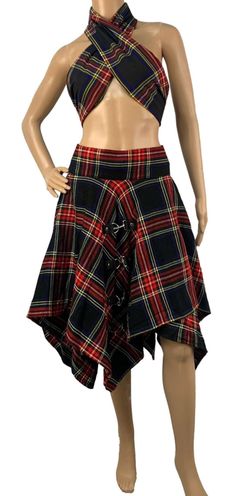 CURRENTLY ON PRE-ORDER IN MANY SIZES DUE TO POPULARITY-EXPECTED SHIPMENT DATE MID-MARCH! Introducing the Highland Kilt original Tartan "Pixie" Skirt. This whimsical skirt features a double layer asymmetrical handkerchief hem. An absolute fan favorite at our festivals, we're pleased to now offer it online! Pair it with one of our sashes wrapped as a top for bohemian look, a dressy blouse, or even your favorite t-shirt-this versatile skirt will be your go to for all occasions. Order based on actua Pixie Skirt, We Are Festival, Dressy Blouse, Handkerchief Hem, Bohemian Look, Kilt, Tartan, Festival, Black