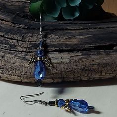 E1022 Blue Crystal Beaded Angel Drop Earrings Fishhook Backs Rubber Stoppers Bundle & Save! Join The Live Shows! Automatically Save 25% On 3+! Buy With Confidence! 1000+ Listings Available! New Items Added Weekly! Party Cohost, Posh Ambassador & Mentor With 3000+ Sales! #Jesisfashionz #Statement #Jewelry #Fun #Fashion #Fashionjewelry #Style #Gunmetal #Statementearrings #Chunky #Funky #Diva #Largeearrings #Runway #Boutique #Ear #Accessories #Accessory #Different #Glam #Model #Unique #Earrings #Ea Blue Crystal Earrings With Dangling Beads For Gift, Blue Wire Wrapped Beaded Earrings For Party, Blue Czech Glass Earrings For Party, Beaded Angels, Ear Accessories, Ear Candy, Diva Fashion, Fun Fashion, Large Earrings