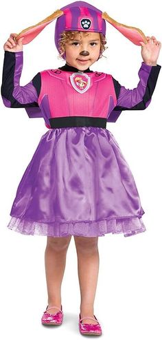 "Skye Deluxe Toddler" Paw Patrol: The Movie   Disguise DESCRIPTION: Paw Patrol: The Movie "Skye Deluxe Toddler" Child Costume Disguise Item # 120029 Sizes Available: 2T - 3T-4T - 4-6X This costume is new in its original package. It is part of the "Paw Patrol: The Movie" line produced by Disguise. Keep in mind that packaged costumes tend to run slightly small... Please refer to the size chart photo to make sure the size is correct as we allow NO RETURNS on packaged costumes. The costume in the picture is the company's photo from the catalog. This costume includes the following: Dress w/detachable Pup-Pack & attached vinyl badge Headpiece Email with any questions regarding size, etc. before purchasing as we DO NOT ALLOW RETURNS on packaged costumes. Be sure to check out our other listings as Skye Paw Patrol Costume, Paw Patrol Halloween Costume, Skye Costume, Movie Fancy Dress, Paw Patrol Costume, Toddler Dress Up, Paw Patrol Movie, Toddler Pictures, Paw Patrol Skye