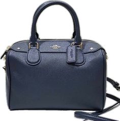 Blue Coach Satchel, Coach Shoulder Satchel With Silver-tone Hardware, Blue Satchel Shoulder Bag With Silver-tone Hardware, Coach Crossbody Satchel With Silver-tone Hardware, Coach Black Satchel With Silver-tone Hardware, Coach Satchel, Suede Purse, Carryall Tote, Satchel Purse