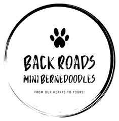 the back roads mini - benebooddles logo is shown in black and white