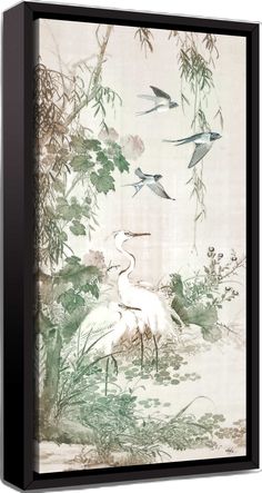 Coastal Chinoiserie, Chinoiserie Panel, Chinoiserie Prints, Japan Wall Art, Australia Wall Art, Japanese Wall Art, Chinoiserie Wallpaper, Black Framed Wall Art, Large Canvas Prints