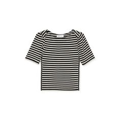 LR1022-KN113_Raya-Tee-Stripe_SS21_Flatlay Chic Striped Crew Neck T-shirt, Fitted Horizontal Stripe Spring Top, Spring Tops With Contrast Stripes And Stretch, Spring Stretch Tops With Contrast Stripes, Summer Workwear Tops With Contrast Stripes, Casual Fitted Tops With Horizontal Stripes, Black Horizontal Stripe Spring Tops, Classic Horizontal Stripe Tops For Fall, Classic Fall Tops With Horizontal Stripe Pattern