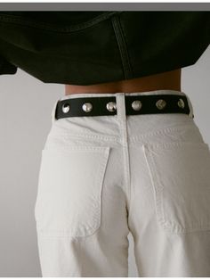 Description The best-selling Jordana Mini Belt reimagined with dome studded detailing. Designed with silver metal studs along a lightly pebbled leather strap This menswear inspired style brings an elevated edge to every look Genuine leather with suede lining B Low The Belt, Hip Belt, Sweater Gift, Menswear Inspired, Sweater Sale, Belts For Women, Pebbled Leather, Fashion Inspo Outfits, Leather Belt